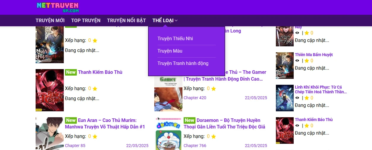 Giới thiệu các thể loại truyện nổi bật tại NetTruyenViet